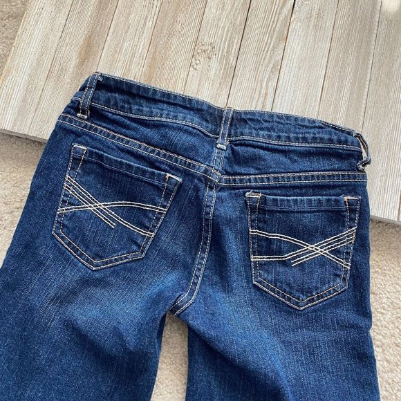 Aeropostale Aero Juniors 00 Denim Bermuda Cuffable Fringe Hem Jean Shorts Summer - Picture 8 of 11